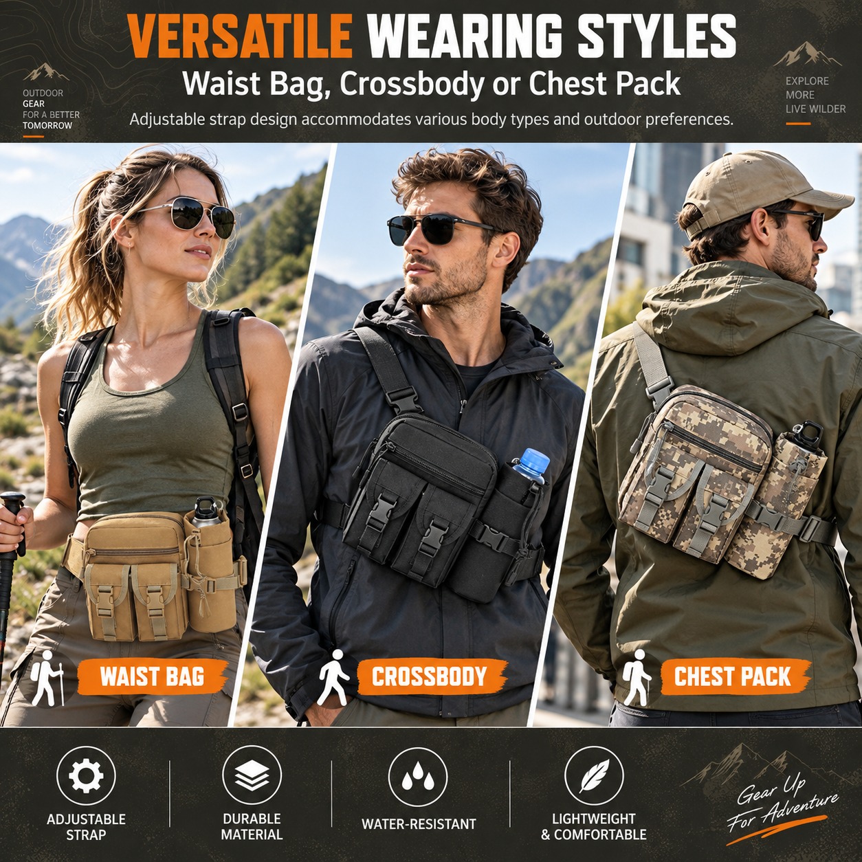 Multifunctional Tactical Fanny - огляд і ціна Hiking Backpack Waterproof