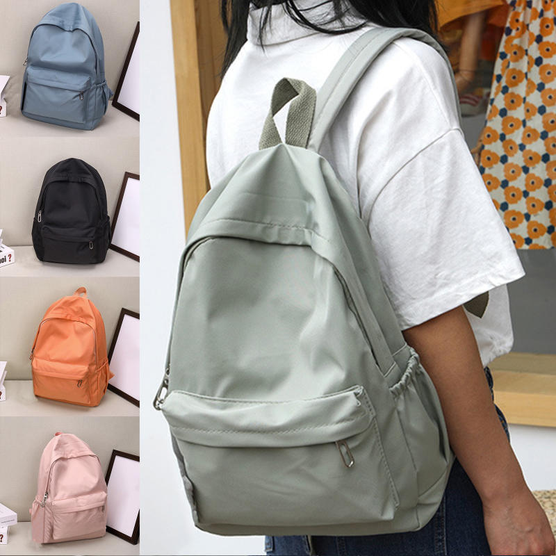 Women Solid Color Leisure Back - огляд і ціна Canvas Backpack Casual